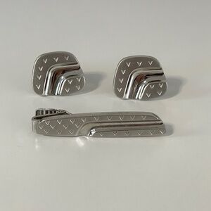 Anson Cufflinks and Tie Clip Set